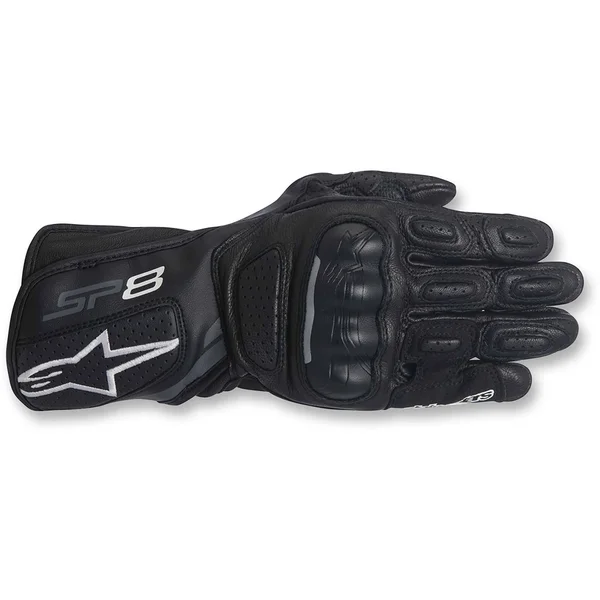 Alpinestars Black Stella SP-8 V2 Womens Motorcycle Leather Gloves