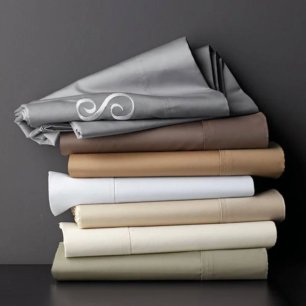 Legends Hotel Supima Cotton Wrinkle-Free Sateen Deep Pocket Flat Sheet - Cafe - Beige, Size California King, The Company Store