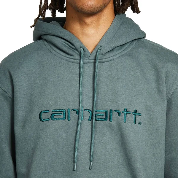 Carhartt WIP Hooded Carhartt Sweat - Eucalyptus, Frasier - L - Men