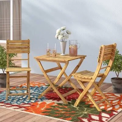 Lleyton 3 Piece Bistro Set Winston Porter Color: Natural