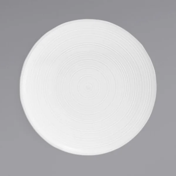 Front of The House DSP008WHP23 Spiral Round Plate - Porcelain - White