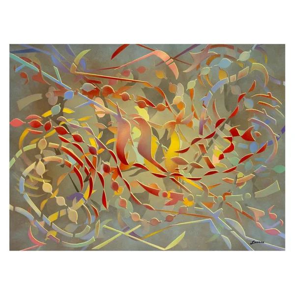 Louis Leonard Art Rainbow Symphony by Paul Laoria - Giclee Canvas Wall Art, 24 x 32