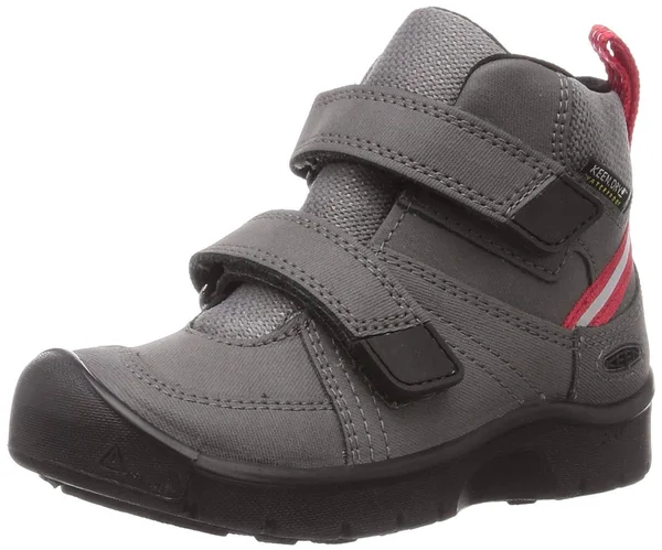 Keen Youth Hikeport 2 Mid Strap WP Boot - 3 - Magnet, Red Carpet