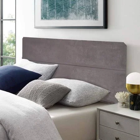 Greaton - Upholstered Fabric Headboard, Grey, Twin Size (Includes Headboard Only)