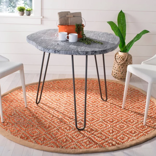 Safavieh Natural Fiber Fuchsia/Beige 4 ft. x 6 ft. Area Rug