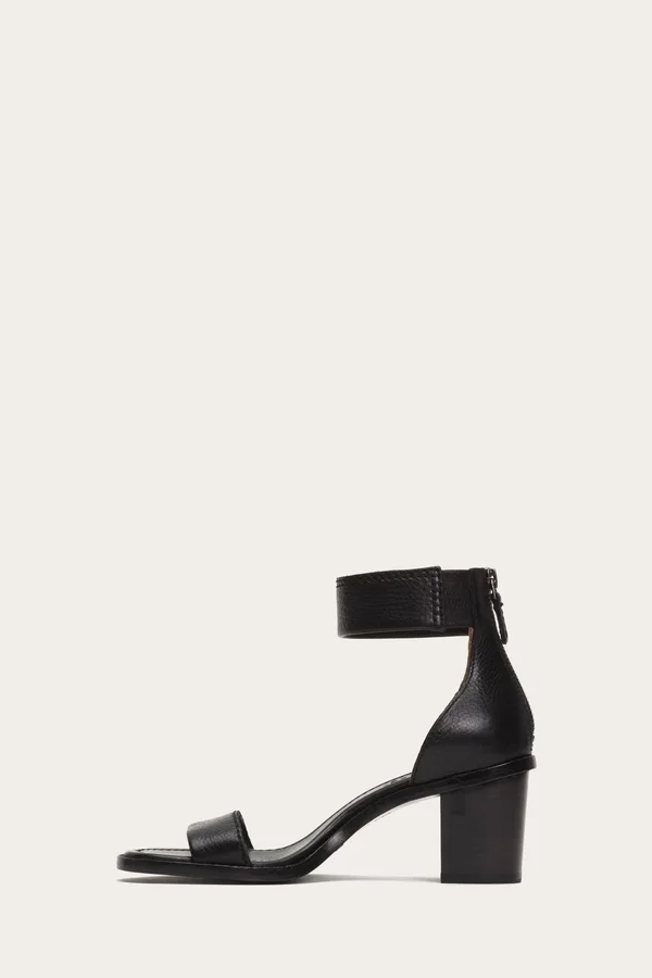 Frye Brielle Back Zip Sandal - Women's Black, 6.5