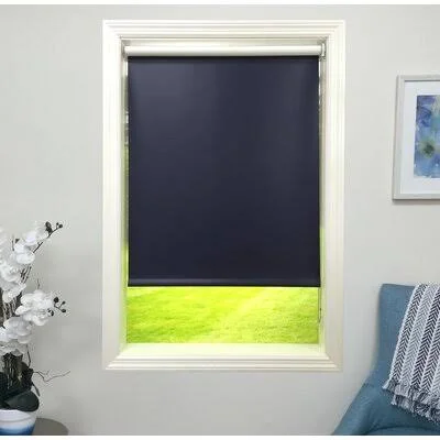 Navy Blackout Roller Shade Harbor Shades Width: 62