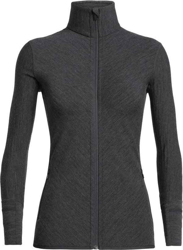 Icebreaker Women's Descender LS Zip Top - Small - Jet Heather
