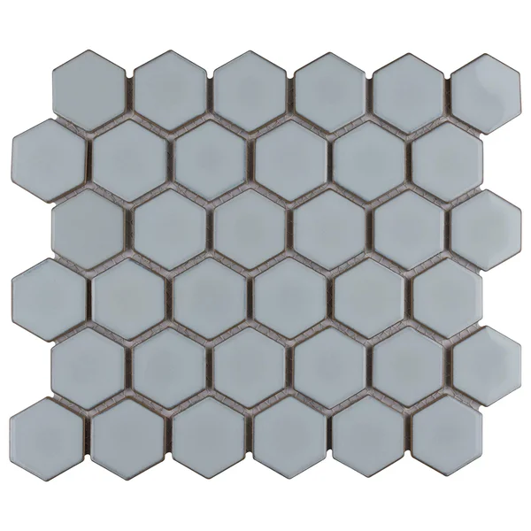 SomerTile FPLH2X40 Hudson Due Hex 2 in. Silk White 11 in. x 12 in. Porcelain Mosaic Tile - 10