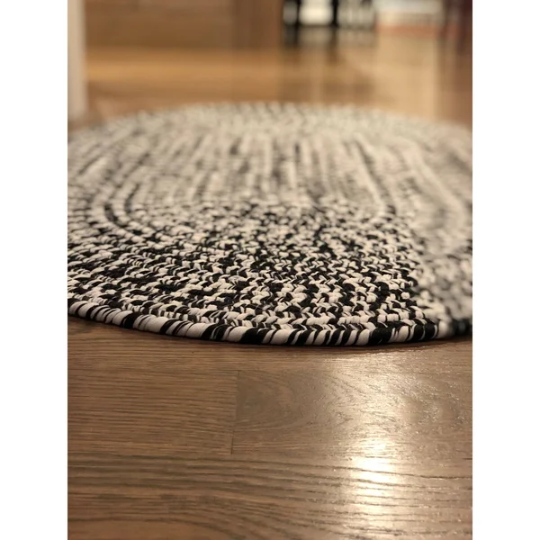Colonial Mills 2& x 9& Denim Blue and Gray All Purpose Handcrafted Reversible Oval Outdoor Area Throw Rug Runner