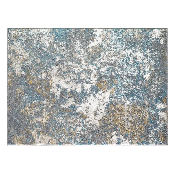 Luxe Weavers Beverly Collection 6490 Turquoise Abstract Area Rug 5x7