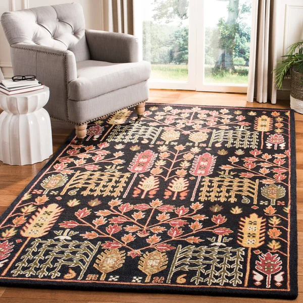 Safavieh Aspen Rug Collection APN522Z - Black, Red - 5& x 8&