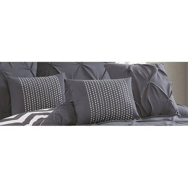 Avondale Manor Ella Pinch Pleat Comforter Set, Blue, Twin