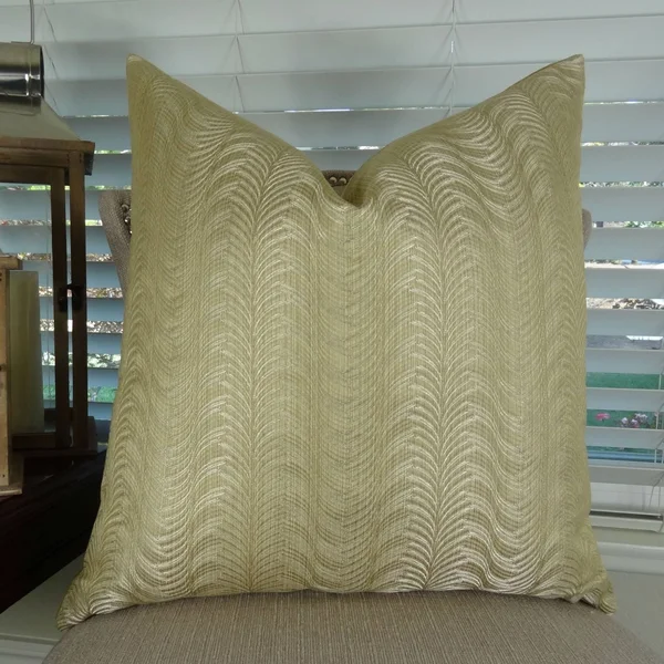 Plutus Delicate Waves Handmade Throw Pillow 22x22 x 22x22