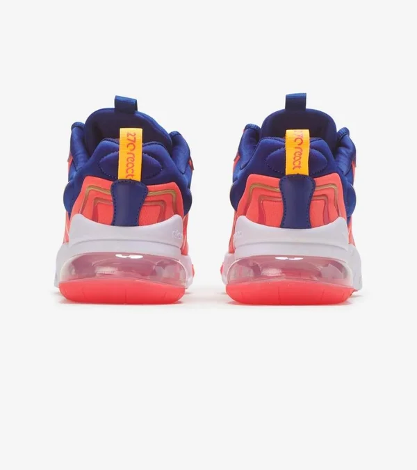 Nike Big Kids& Air Max 270 React Eng Casual Shoes in Orange Size 5.5