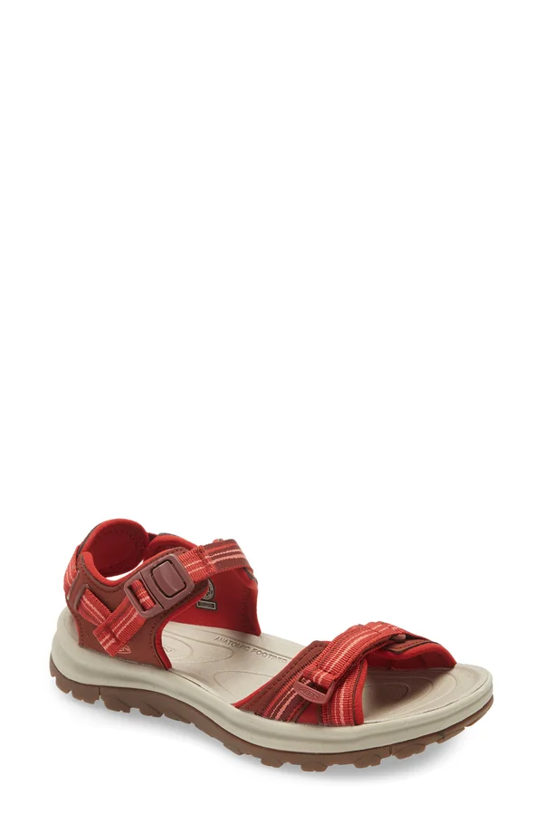 Keen Women's Terradora II Open Toe Sandal - 6 - Dark Red - Coral