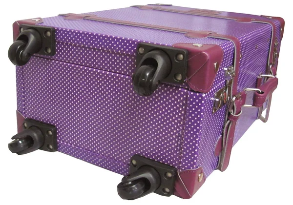 Amerileather Old Fashioned Chest Styled 23x22 Rolling Luggage Violet