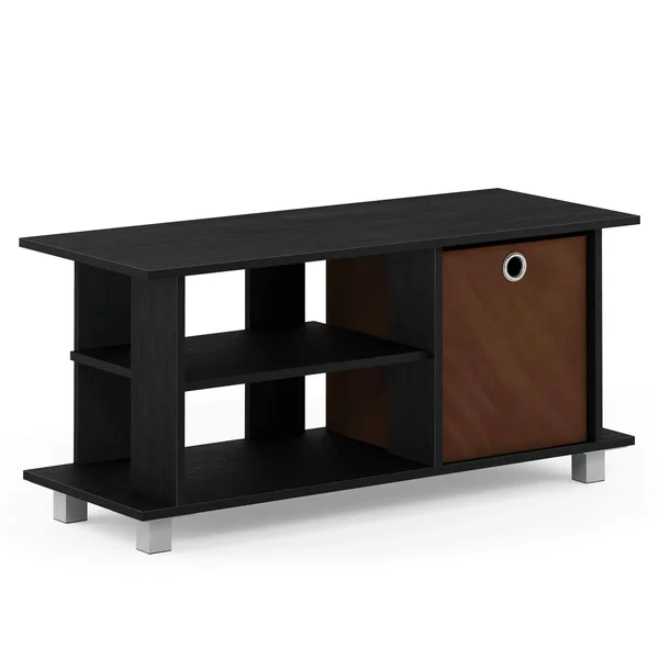 Furinno Simplistic Americano & Medium Brown TV Entertainment Center with Bin Drawers