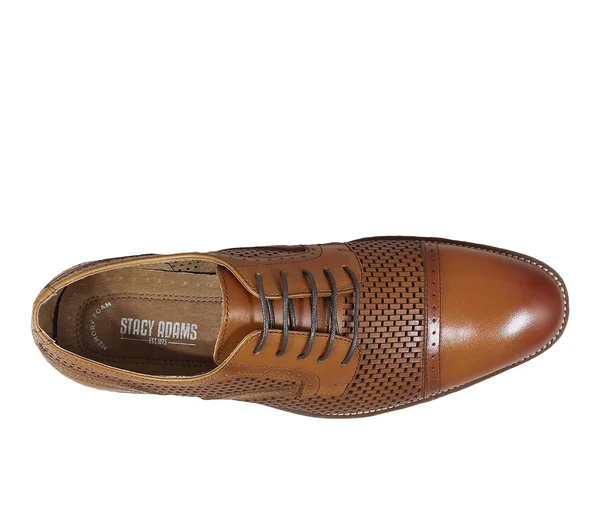 Stacy Adams Ellery Cap Toe Oxford Men's Shoes Tan : 12 D