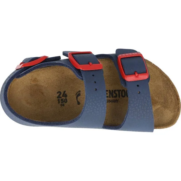 Birkenstock Infant Milano Kids Blue/Red Birko-Flor Strap Sandals