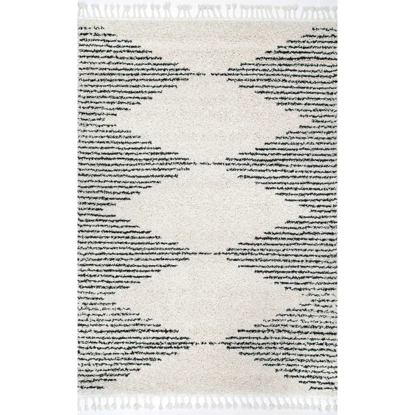 nuLOOM Bria Moroccan Diamond Tassel Blue 2 ft. 8 in. x 8 ft. Indoor Runner Rug