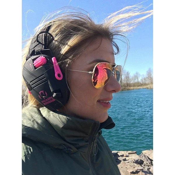 Razor Slim - Women's Shooting Earmuffs, Gun Goddess USA Flag