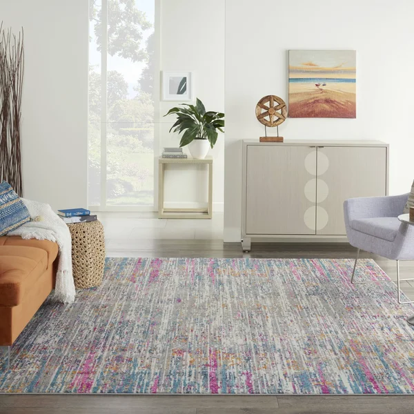 Nourison PSN09 Passion Ivory/Multi Area Rug- 8& x 10&