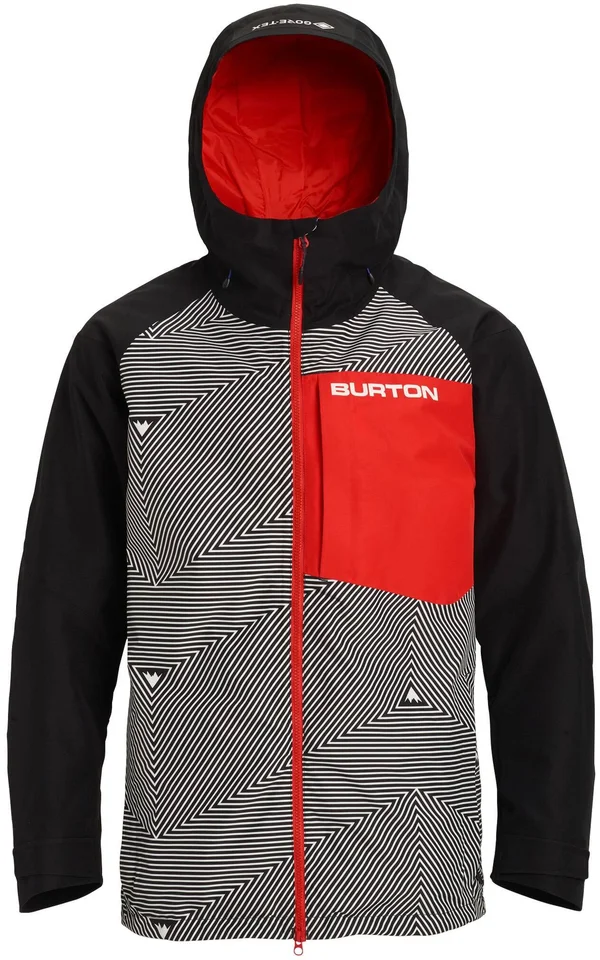 Burton Radial Gore-Tex Jacket - Men's Spun Out/True Black/Flame Scarlet, XL