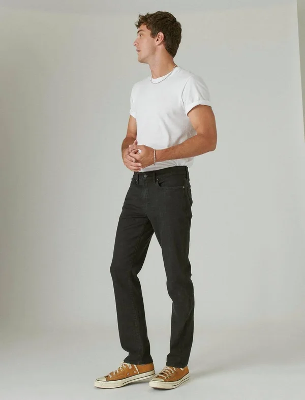 Lucky Brand 121 Slim Straight Coolmax Jean - Men's Pants Denim Straight Leg Jeans in Morrison Black - Size 29 x 30 - Shop Winter