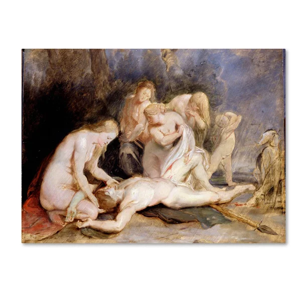 Trademark Fine Art 'Venus Mourning Adonis' Canvas Art by Peter Paul Rubens, Size: 18 x 24
