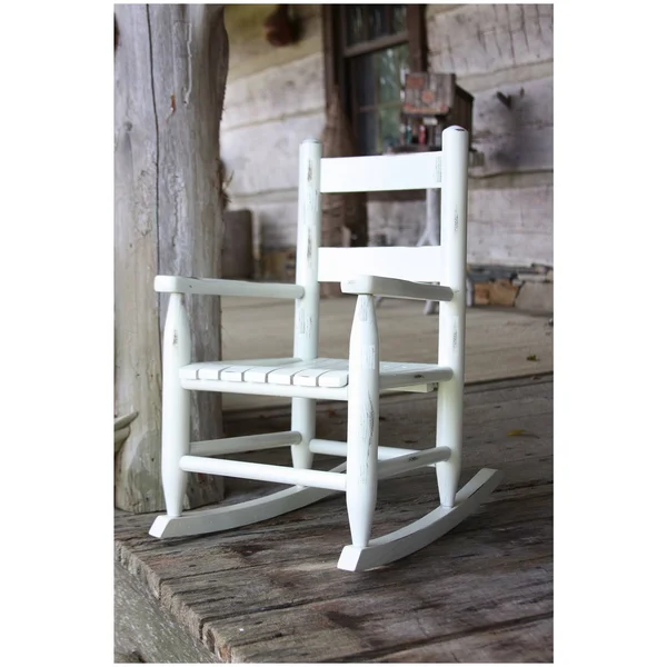 Dixie Seating Company Asheville Wood Childs Rocking Chair NO. 25s Woodleaf White 25SWLFWhite