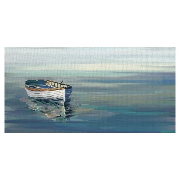Masterpiece Art Gallery in The Moment Blue Lakeside by Studio Arts Canvas Art Print 27 inch x 54 inch