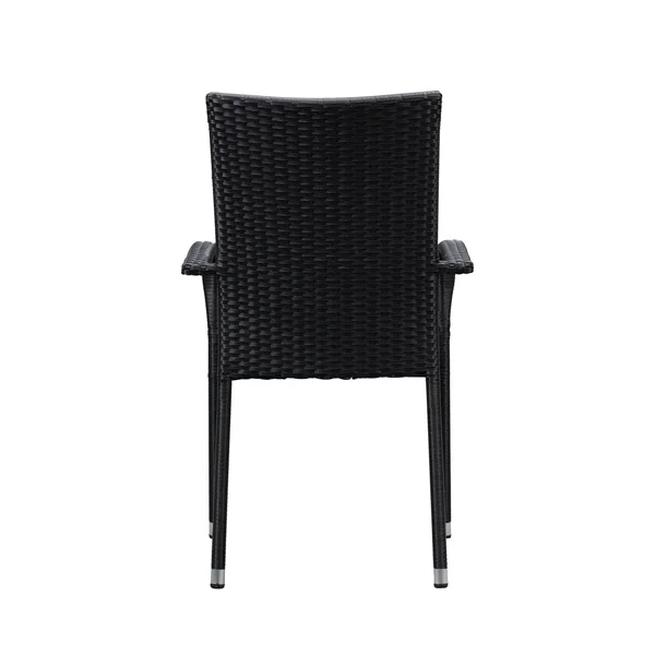 Patio Sense Morgan Outdoor Wicker Chair - Black - Set of 4