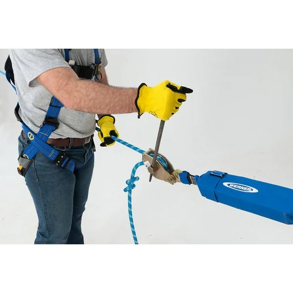 Werner L102030 30ft 2-Man Rope Horizontal Lifeline System, Cross-Arm Strap, Ratchet Tensioner