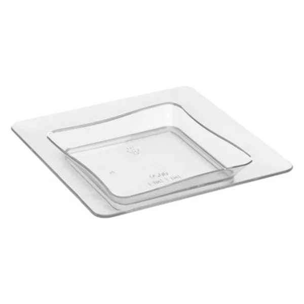 Fineline Settings 6200-cl - 3x3-inch Clear Plastic Tiny Trays, 200/cs