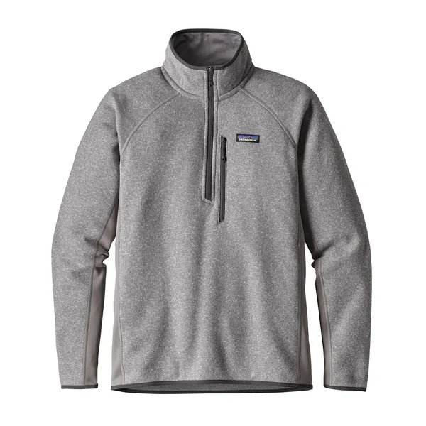 Patagonia Men's Performance Better Sweater Fleece 1/4 Zip Feather Grey XS