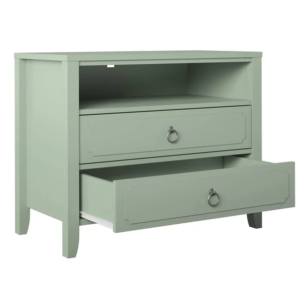 Novogratz Her Majesty 2 Drawer Nightstand - Green