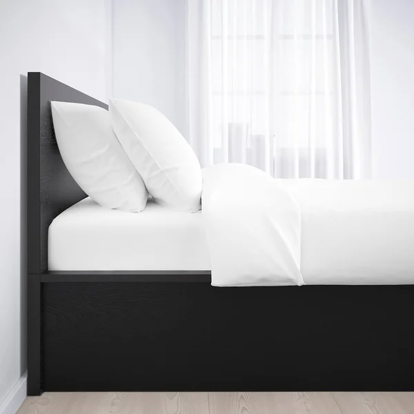 IKEA - MALM Storage Bed - black-brown, Queen