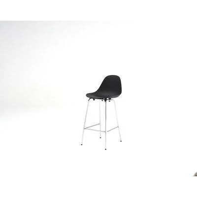 Dinjar Bar & Counter Stool Comm Office Frame Color: Chrome - Finish: Black, Seat Height: Counter Stool (25.5x22 Seat Height)