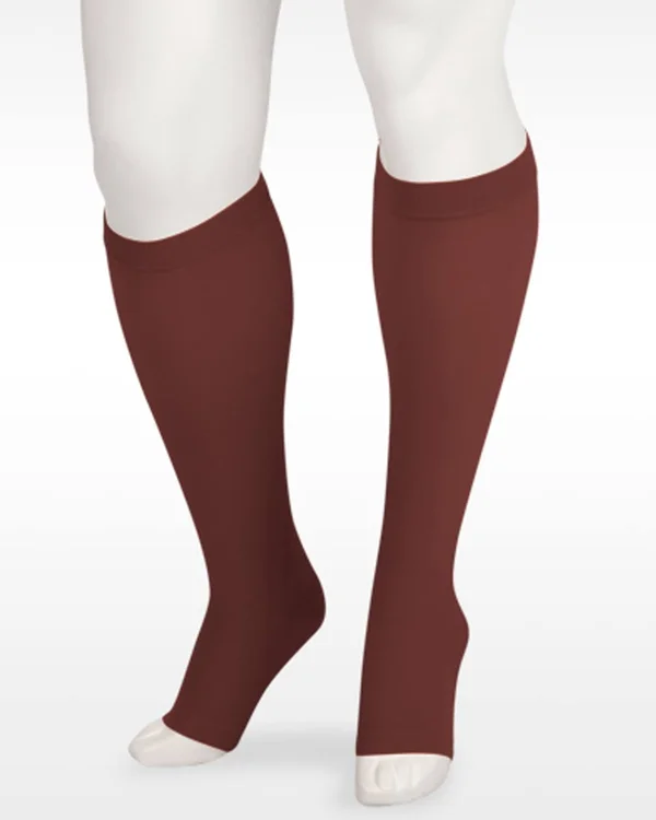 Juzo Soft 30-40 mmHg Open Toe Knee High, III, Regular, Navy