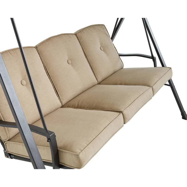 Mainstays Forest Hills 3-Seat Cushion Canopy Porch Swing
