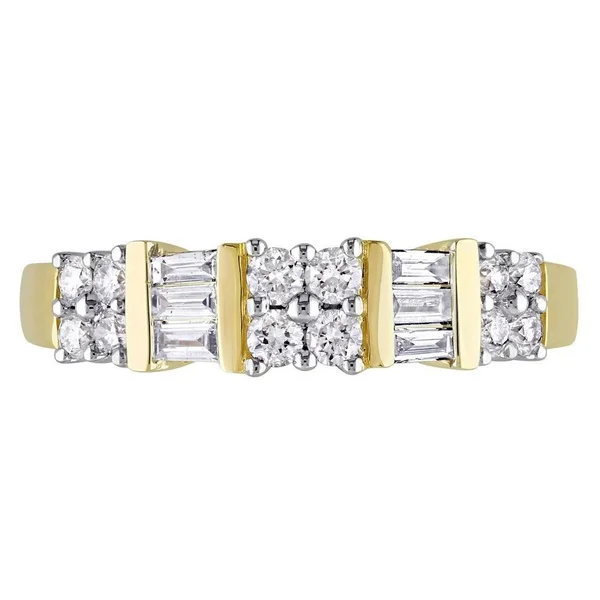 Miadora 14K Yellow Gold 1/2ct TDW Baguette Diamond Anniversary Band Ring - 9.5