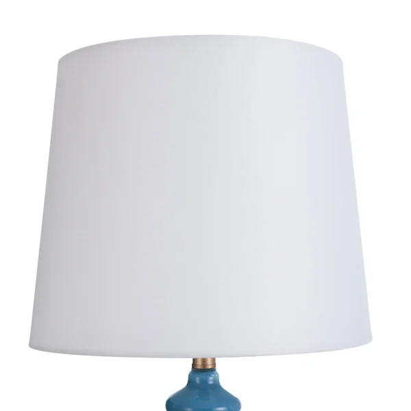 Stylecraft 32 in. Bluenote Table Lamp with White Hardback Fabric Shade