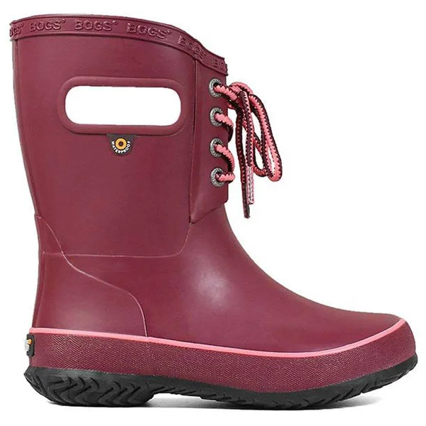 Bogs Youth Amanda Plush Lace Boot - 3 - Burgundy