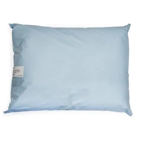 McKesson Bed Pillow 20 x 26 inch, Blue, Reusable, Case of 12