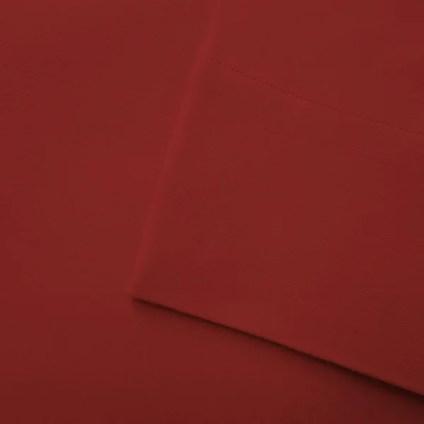 Micro Flannel Sheet Set, Twin, Brick