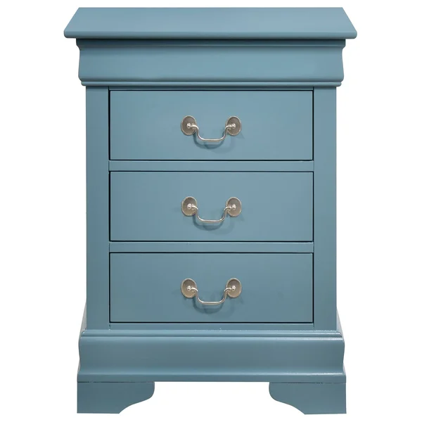 Glory Furniture Louis Phillipe G3150-3N 3 Drawer Nightstand, Black