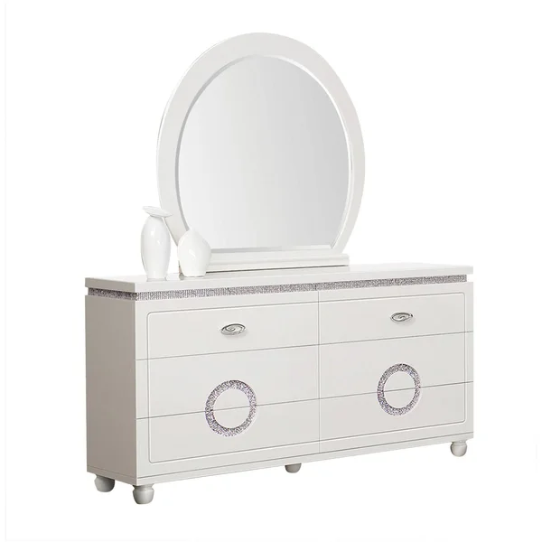 Acme 20244 Vivaldi Mirror - White High Gloss