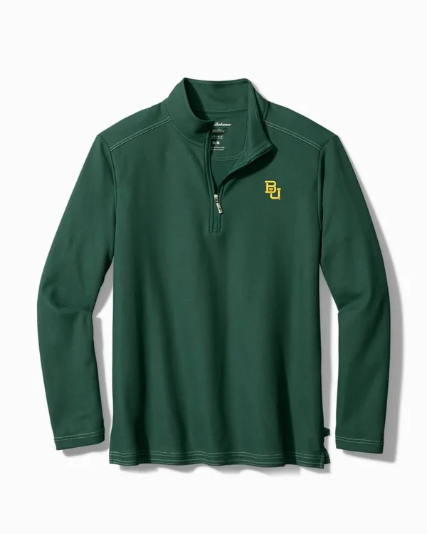 Tommy Bahama Men's Collegiate Emfielder Half-Zip - Baylor - Size M