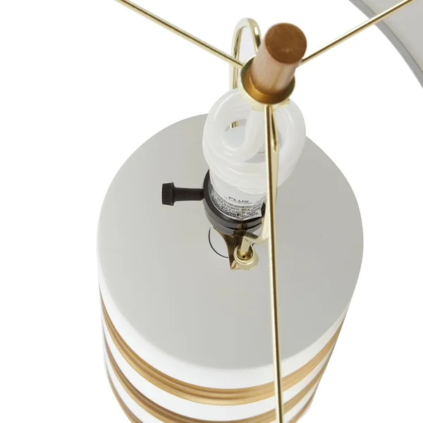 Chloe Stacked White and Gold Table Lamp